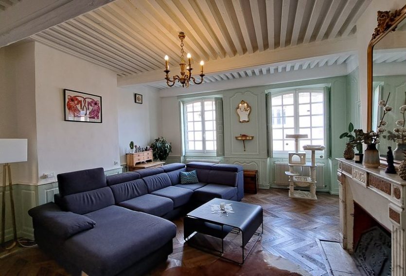 Appartement XVIIIe aux décors exceptionnels classés M.H. à Riom.